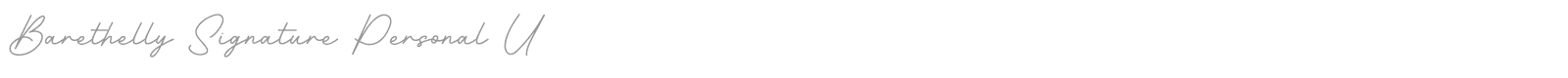 Barethelly Signature font preview